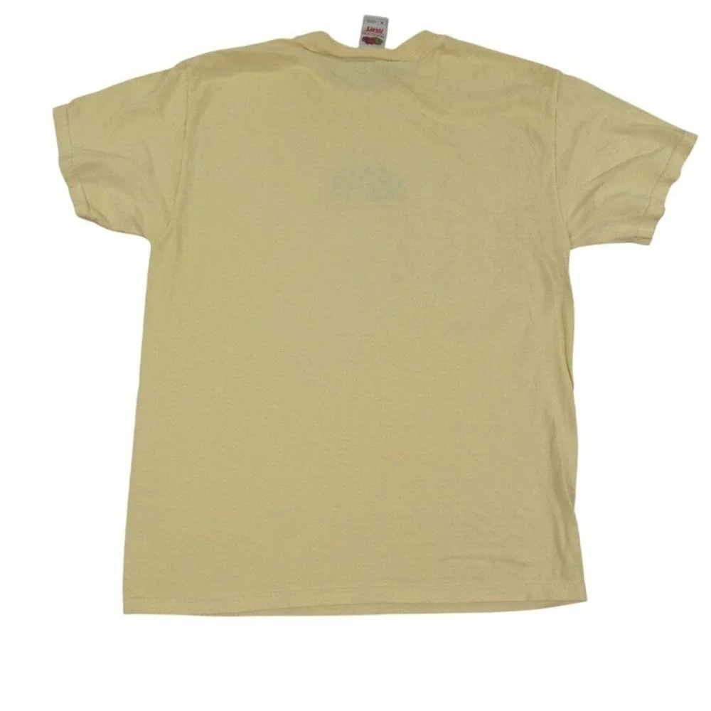 VTG Fruit Of The Loom T Shirt Mens Medium Yellow Martha's Vineyard Embroidered - Picture 2 of 7